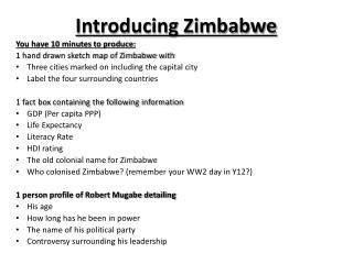 Introducing Zimbabwe