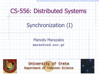 CS-556: Distributed Systems