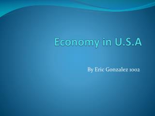 Economy in U.S.A