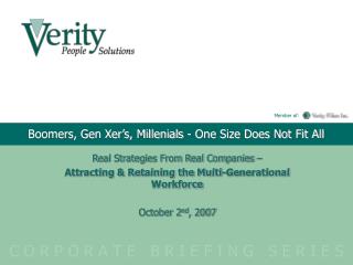 Boomers, Gen Xer’s, Millenials - One Size Does Not Fit All