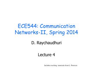 ECE544: Communication Networks-II, Spring 2014