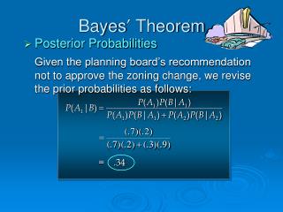 Bayes ’ Theorem