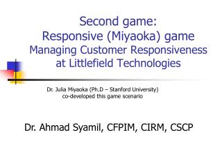 Dr. Ahmad Syamil, CFPIM, CIRM, CSCP