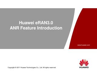 Huawei eRAN 3.0 ANR Feature Introduction