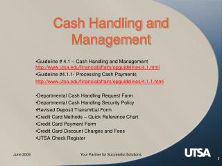 Cash Handling and Management