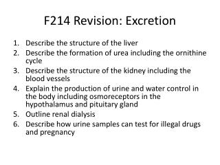 F214 Revision: Excretion