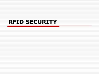 RFID SECURITY
