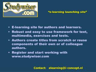 “e-learning launching site ”