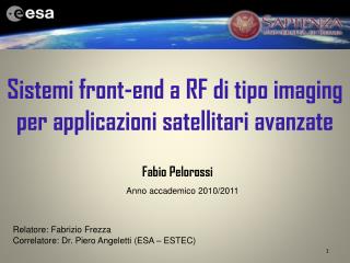 Sistemi front-end a RF di tipo imaging per applicazioni satellitari avanzate