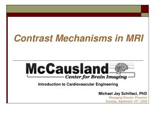Contrast Mechanisms in MRI