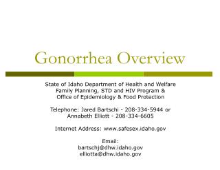 Gonorrhea Overview