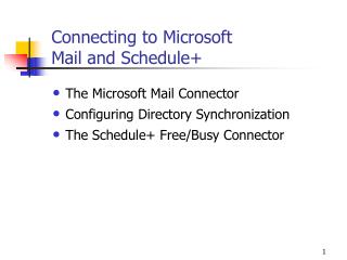 Connecting to Microsoft Mail and Schedule+