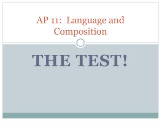 AP 11: Language and Composition