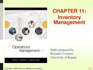 CHAPTER 11: Inventory Management