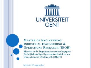 Master of Engineering: Industrial Engineering &amp; Operations Research (IEOR)