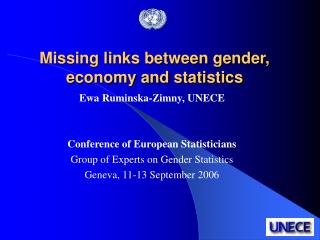 Missing links between gender, economy and statistics