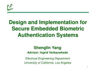 Design and Implementation for Secure Embedded Biometric Authentication Systems