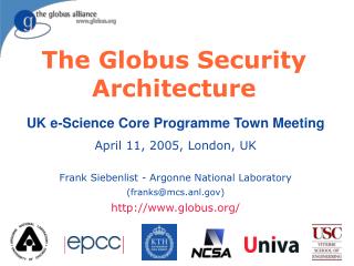 The Globus Security Architecture
