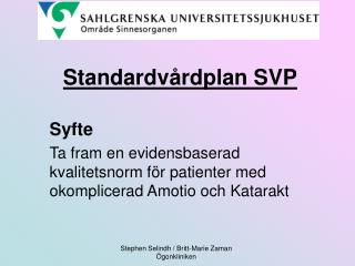 Standardvårdplan SVP
