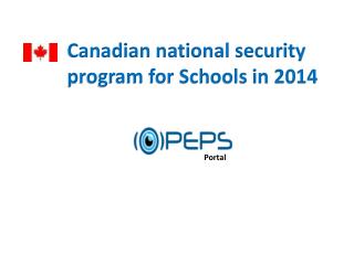 Canadian national security program for Schools in 2014