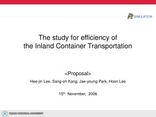 The study for efficiency of the Inland Container Transportation