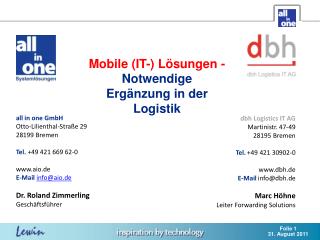 Mobile (IT-) Lösungen - Notwendige Ergänzung in der Logistik