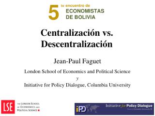 Centralizac ión vs. Descentralización