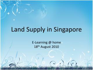 Land Supply in Singapore
