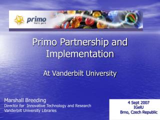 Primo Partnership and Implementation