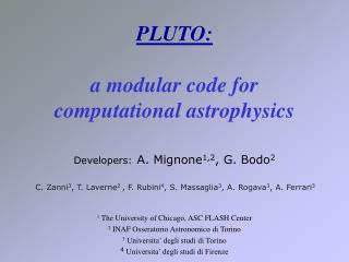 PLUTO: a modular code for computational astrophysics