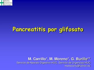 Pancreatitis por glifosato