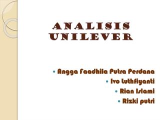 Analisis unilever