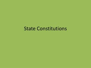 State Constitutions