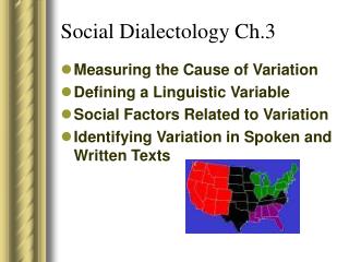 Social Dialectology Ch.3