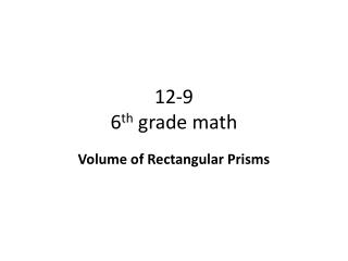 12-9 6 th grade math