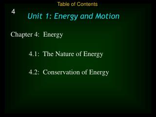 Chapter 4: Energy