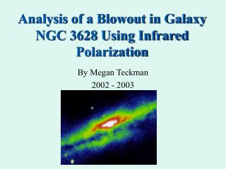 Analysis of a Blowout in Galaxy NGC 3628 Using Infrared Polarization