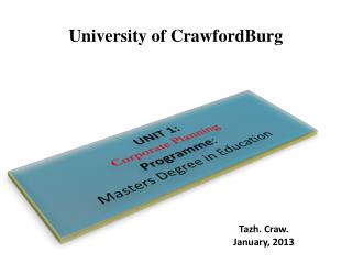 University of CrawfordBurg