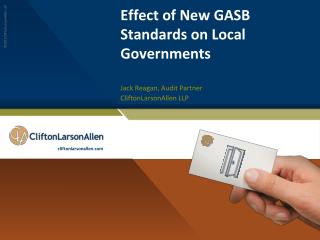 Effect of New GASB Standards on Local Governments
