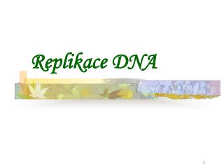Replikace DNA