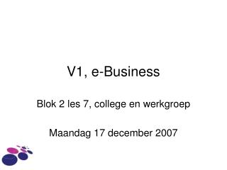 V1, e-Business