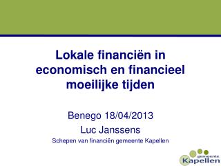 Lokale financiën in economisch en financieel moeilijke tijden
