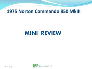 1975 Norton Commando 850 MkIII
