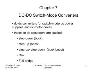 Chapter 7 DC-DC Switch-Mode Converters