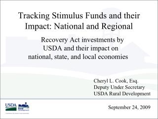 Tracking Stimulus Funds and their Impact: National and Regional