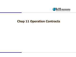 Chap 11 Operation Contracts