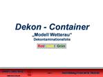 Dekon - Container Modell Wetterau Dekontaminationsfolie