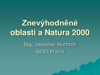 Znevýhodněné oblasti a Natura 2000