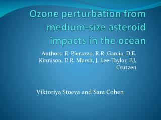 Ozone perturbation from medium-size asteroid impacts in the ocean