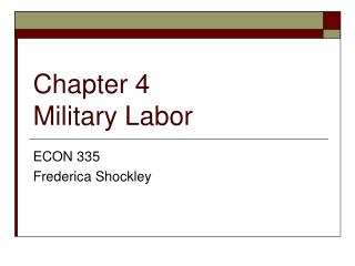 Chapter 4 Military Labor